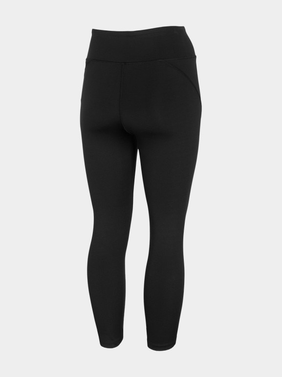 Damskie legginsy treningowe 4F NOSD4-SPDF312 - czarne