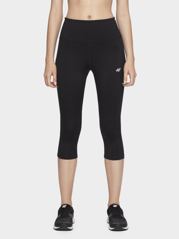 Damskie legginsy treningowe 4F NOSH4-SPDF002 - czarne