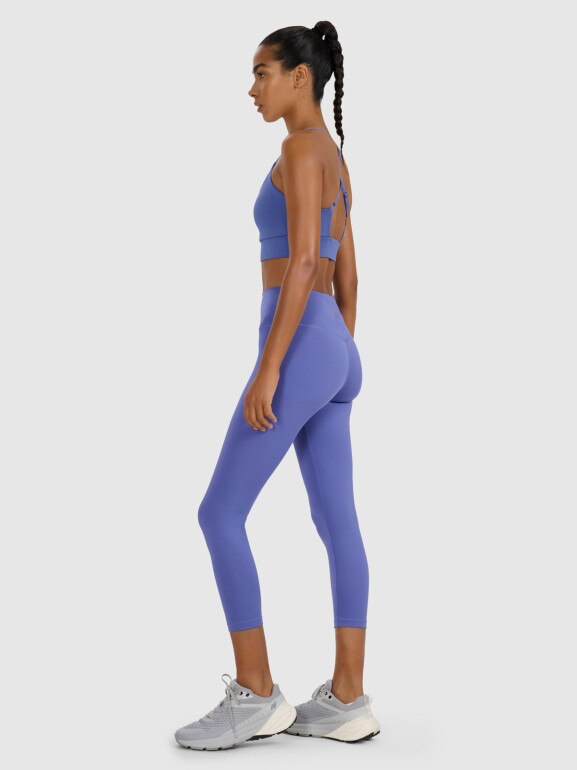 Damskie legginsy treningowe 7/8 4F 4FWAW25TFTIF361 - granatowe