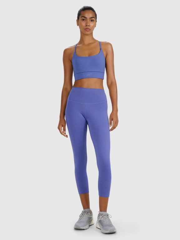 Damskie legginsy treningowe 7/8 4F 4FWAW25TFTIF361 - granatowe