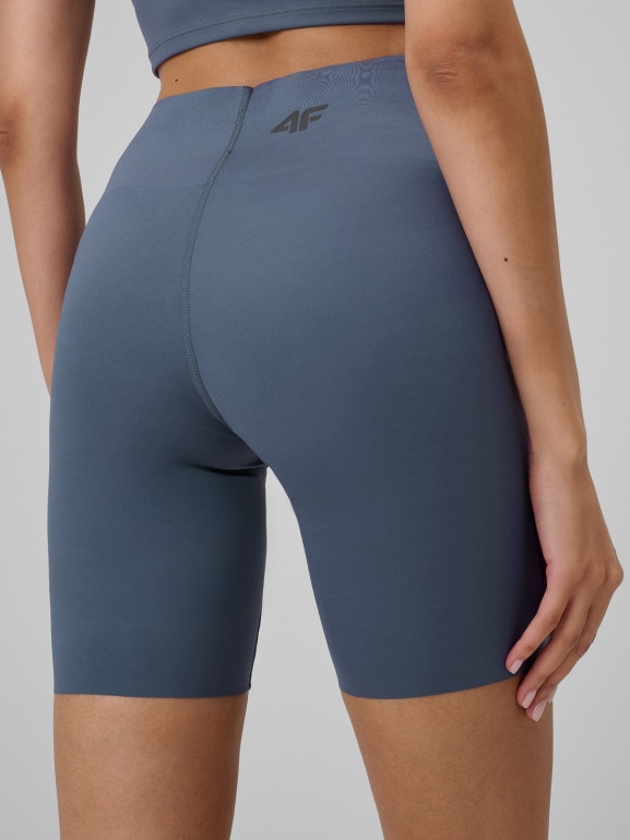 Damskie legginsy treningowe do jogi 4F 4FWSS26TFSTF073 - denim