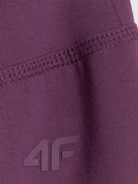 Damskie legginsy z rozszerzanymi nogawkami 4F 4FWSS26TTIGF260 - fioletowe