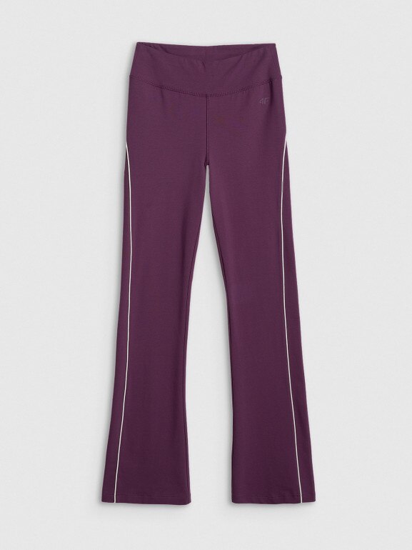 Damskie legginsy z rozszerzanymi nogawkami 4F 4FWSS26TTIGF260 - fioletowe