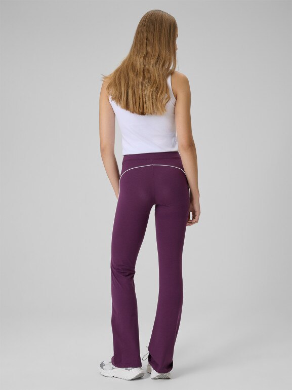 Damskie legginsy z rozszerzanymi nogawkami 4F 4FWSS26TTIGF260 - fioletowe