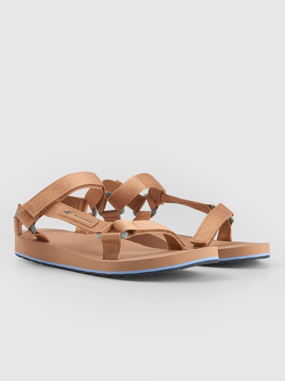 Damskie sandały 4F 4FRSS24FSANF054 - brązowe