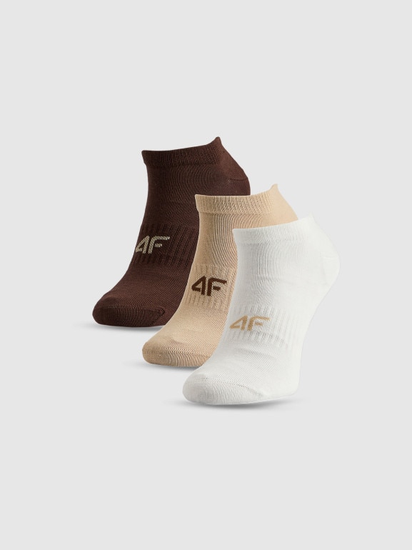 Damskie skarpetki stopki (3-pack) 4F 4FRSS26USOCF0827 - multikolor