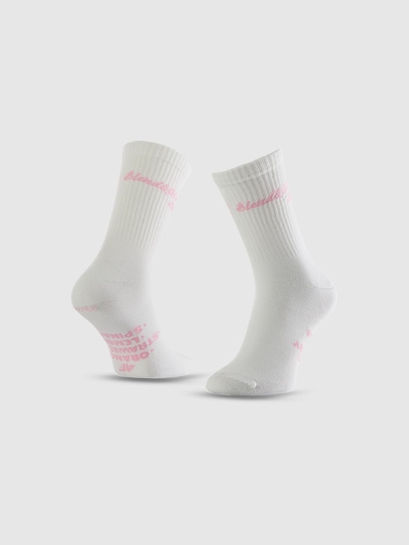 Damskie skarpetki wysokie (2-pack) 4F 4FRSS26USOCF657 - białe