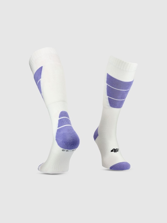 Damskie skarpety narciarskie 4F 4FWAW24UFSOF258 - białe