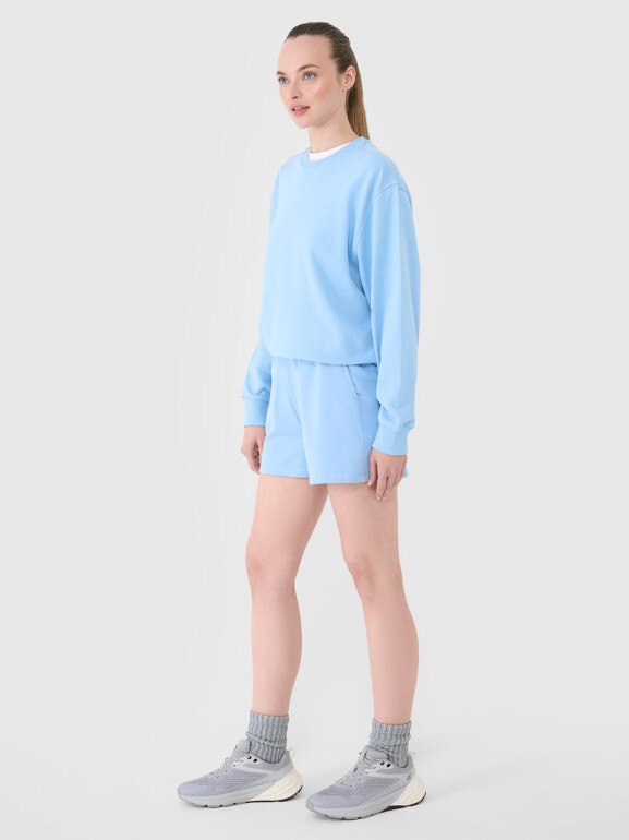 Damskie spodenki dresowe 4F 4FWMM00TSHOF542 - niebieskie