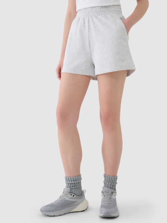 Damskie spodenki dresowe 4F 4FWMM00TSHOF542 - szare