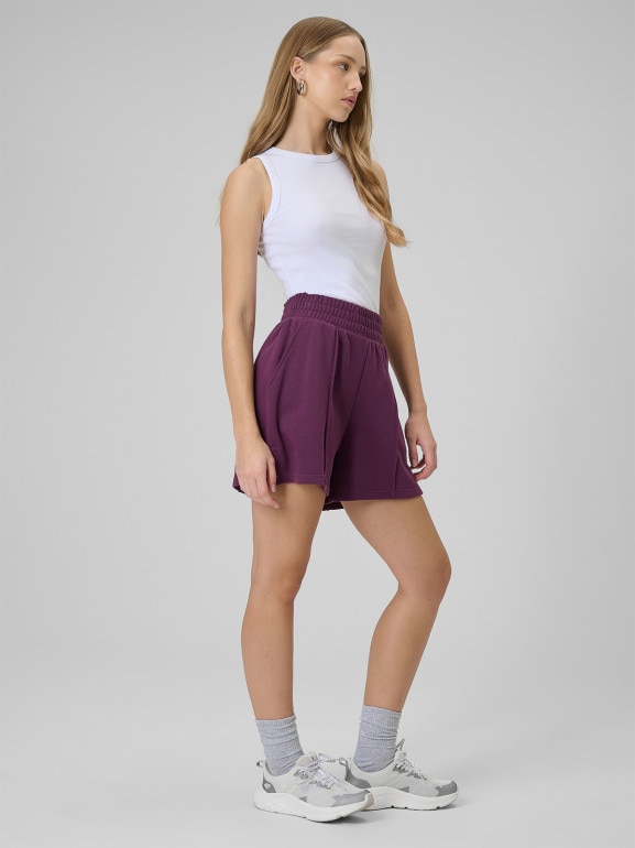 Damskie spodenki dresowe 4F 4FWSS26TSHOF707 - fioletowe