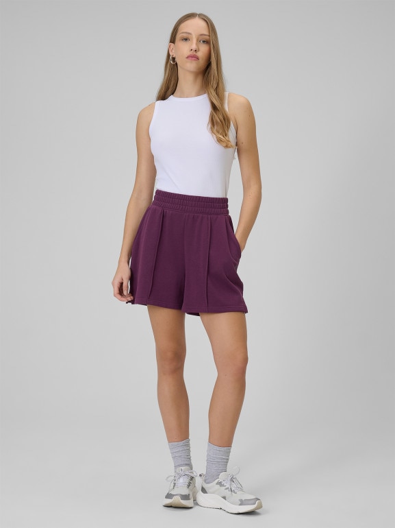 Damskie spodenki dresowe 4F 4FWSS26TSHOF707 - fioletowe