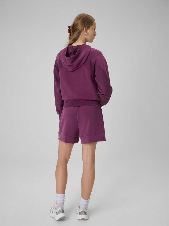 Damskie spodenki dresowe 4F 4FWSS26TSHOF717 - fioletowe