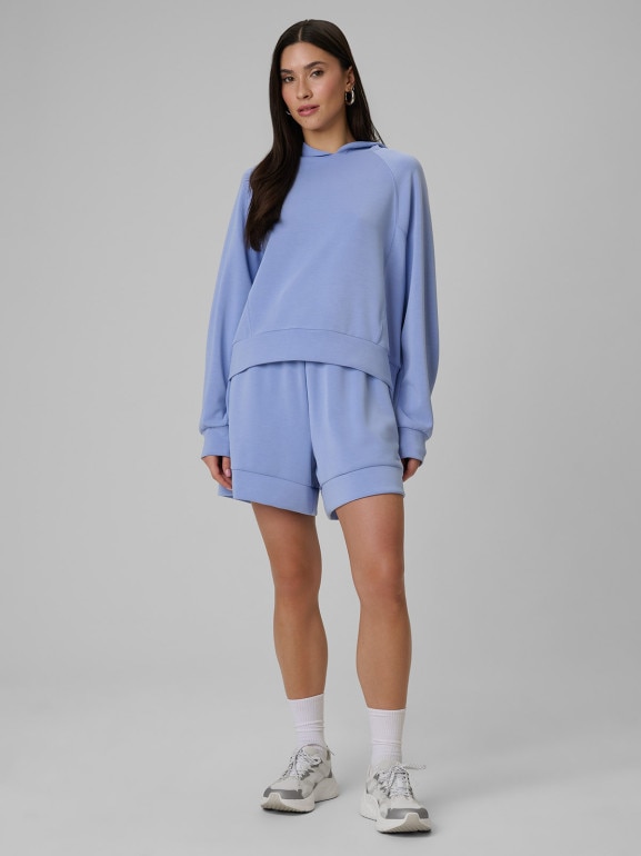 Damskie spodenki dresowe 4F 4FWSS26TSHOF717 - niebieskie