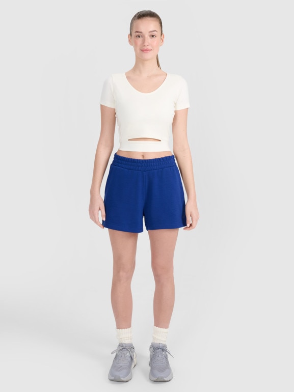 Damskie spodenki dresowe 4F 4FWMM00TSHOF704 - granatowe