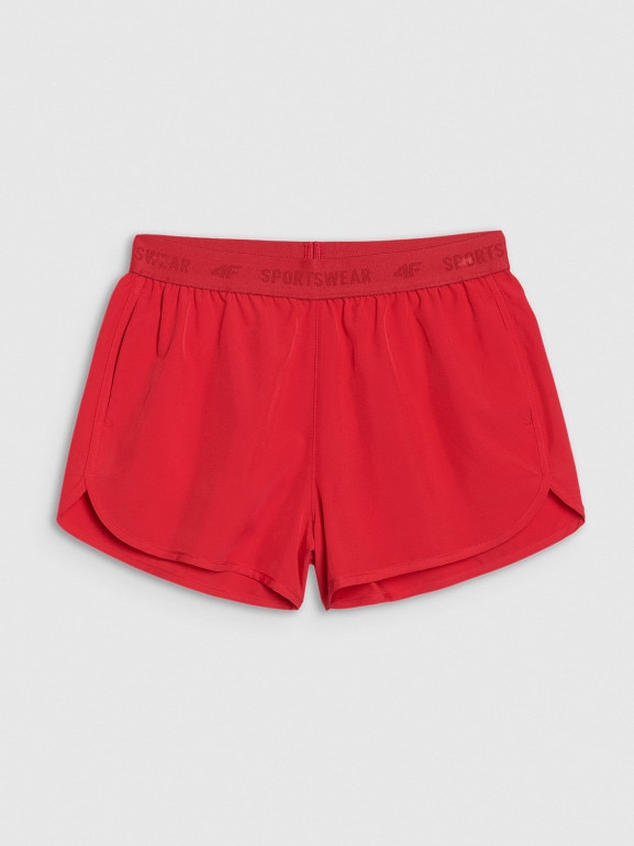 Damskie spodenki plażowe 4F 4FWSS24TSHOF323 - czerwone