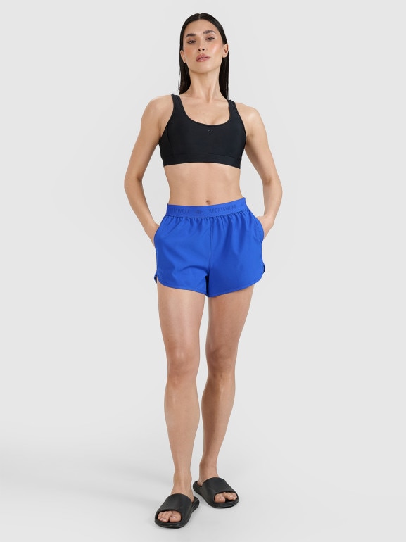 Damskie spodenki plażowe 4F 4FWSS24TSHOF323 - niebieskie