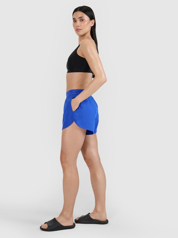 Damskie spodenki plażowe 4F 4FWSS24TSHOF323 - niebieskie