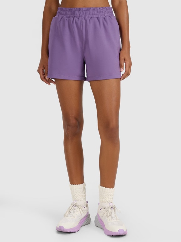Damskie spodenki treningowe 4F 4FWAW25TFSHF1038 - fioletowe
