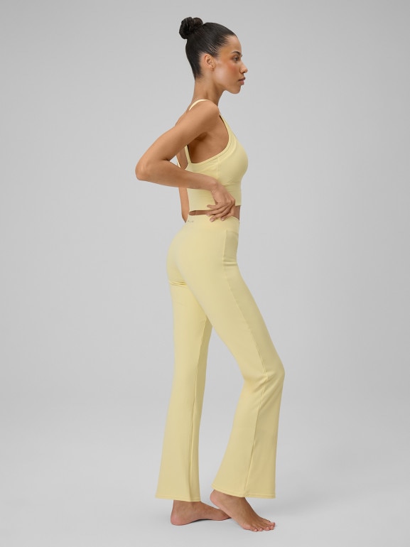 Damskie spodnie do jogi 4F 4FRSS26TFTRF1391 - żółte