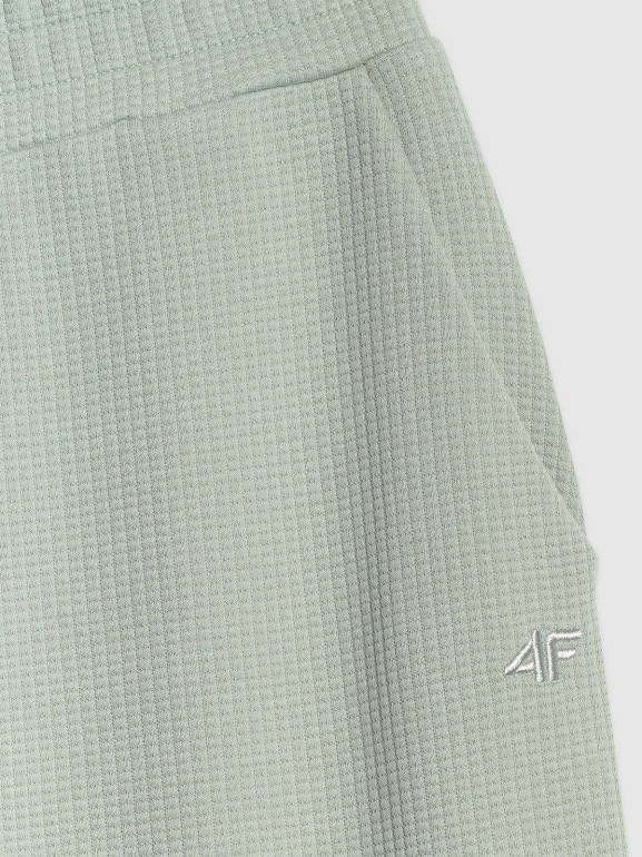 Damskie spodnie dresowe 4F 4FWAW25TTROF1184 - zielone
