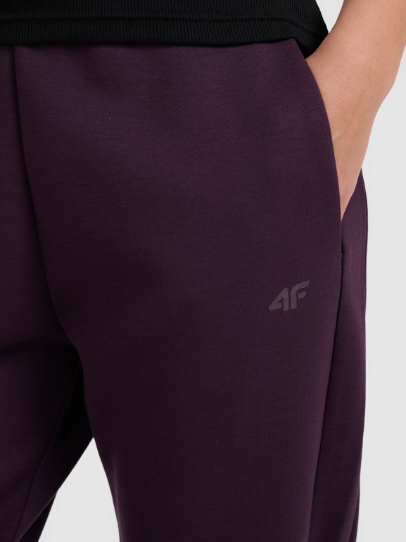 Damskie spodnie dresowe 4F 4FWAW25TTROF1197 - fioletowe