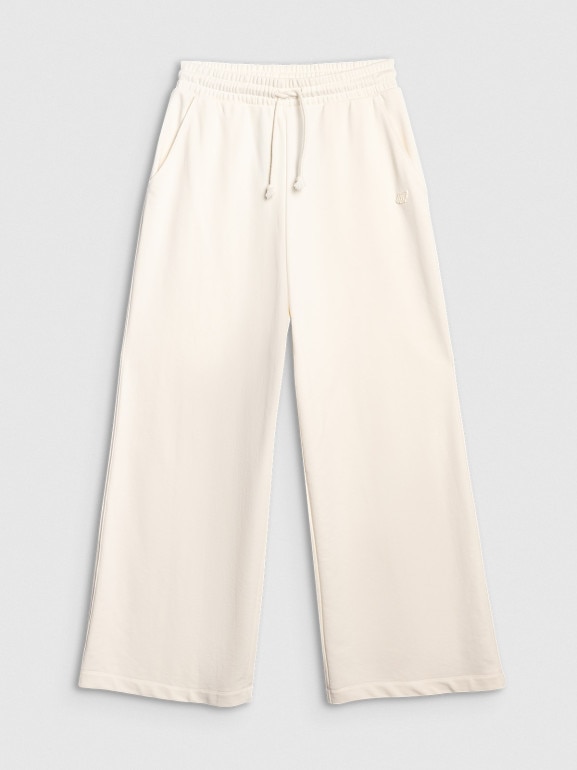 Damskie spodnie dresowe 4F 4FWAW25TTROF1204 - beżowe