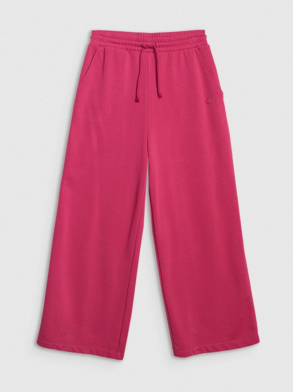 Damskie spodnie dresowe 4F 4FWAW25TTROF1204 - różowe