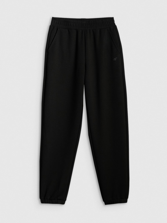 Damskie spodnie dresowe joggery 4F 4FRSS26TTROF1974 - czarne