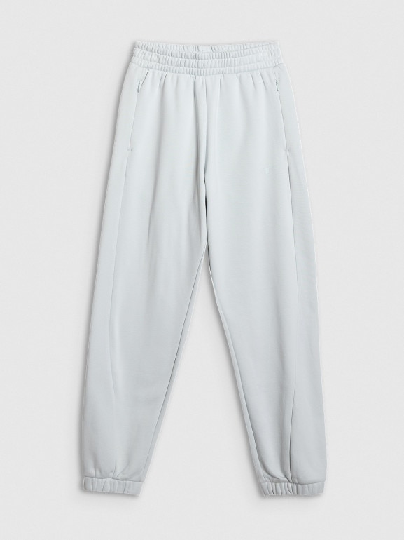 Damskie spodnie dresowe joggery 4F 4FWAW25TTROF1185 - niebieskie