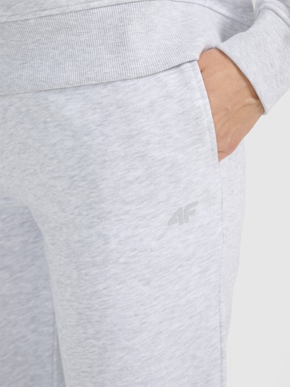 Damskie spodnie dresowe joggery 4F 4FWMM00TTROF0945 - szare