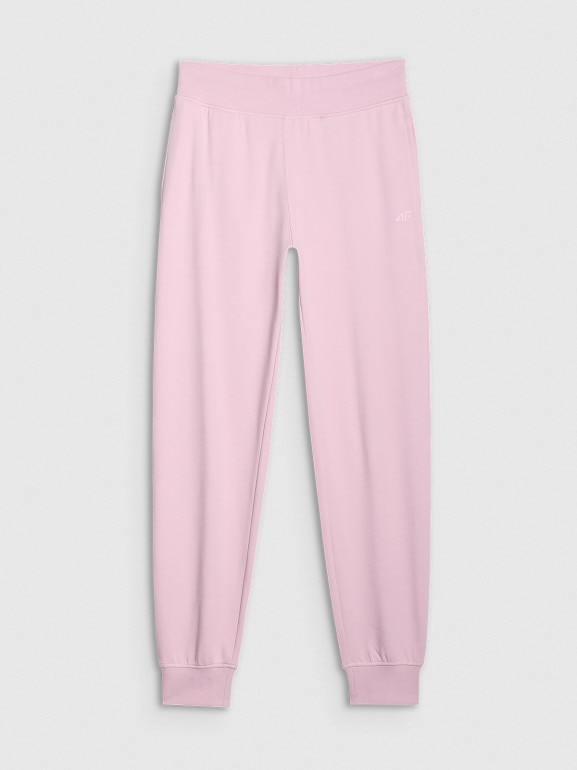 Damskie spodnie dresowe joggery 4F 4FWMM00TTROF1386 - różowe