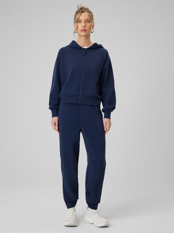 Damskie spodnie dresowe joggery 4F 4FWSS26TTROF1410 - granatowe