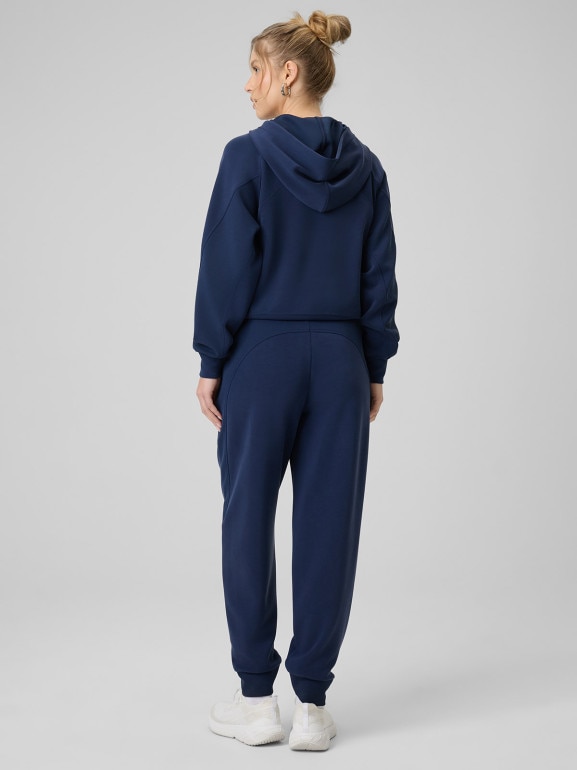 Damskie spodnie dresowe joggery 4F 4FWSS26TTROF1410 - granatowe