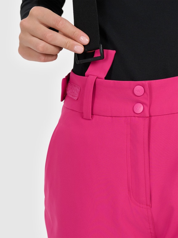 Damskie spodnie narciarskie 4F 4FWAW25TFTRF0941 - różowe