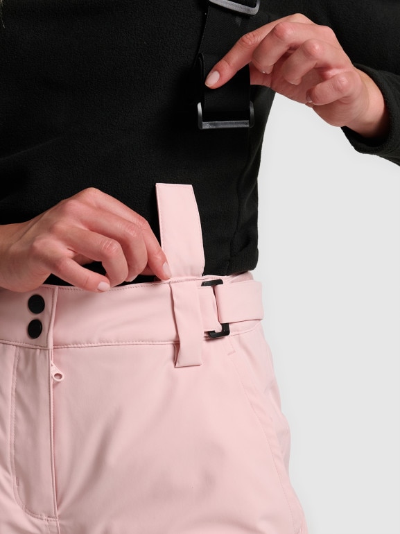 Damskie spodnie narciarskie 4F 4FWAW25TFTRF0944 - różowe