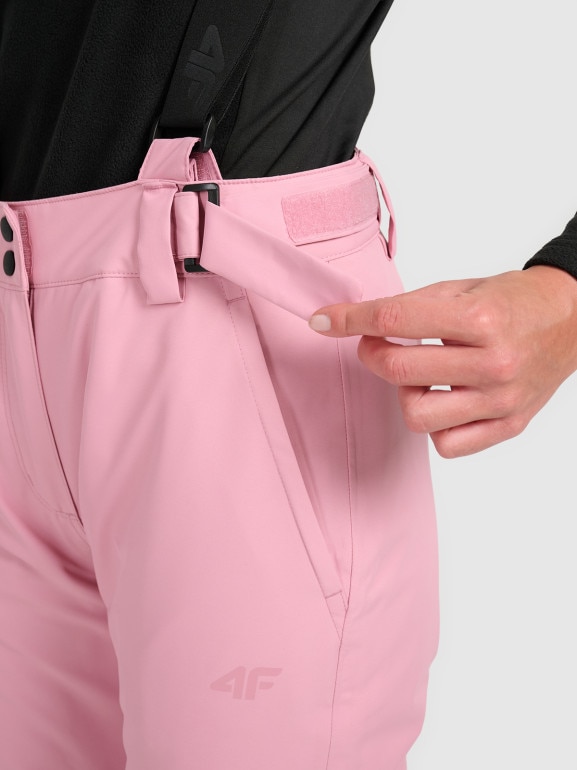Damskie spodnie narciarskie 4F 4FWAW25TFTRF1157 - różowe