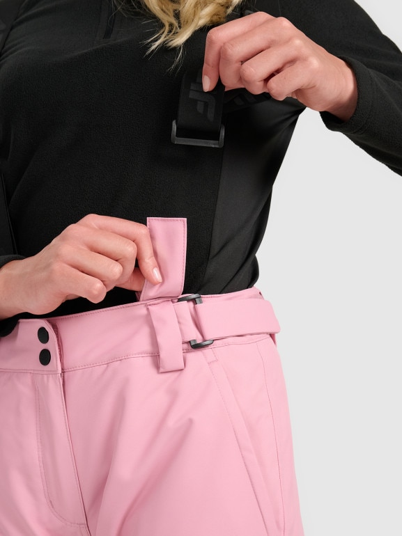 Damskie spodnie narciarskie 4F 4FWAW25TFTRF1157 - różowe