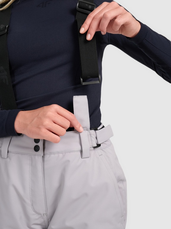 Damskie spodnie narciarskie 4F 4FWAW25TFTRF1157 - szare