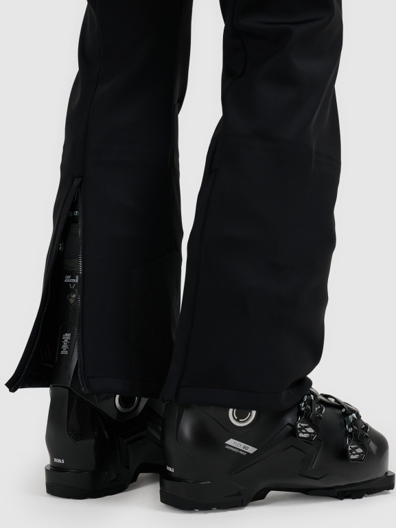 Damskie spodnie narciarskie softshell 4F 4FWAW25TFTRF0943 - czarne