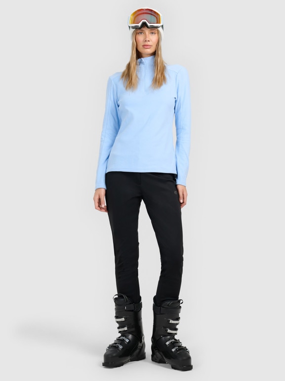 Damskie spodnie narciarskie softshell 4F 4FWAW25TFTRF0945 - czarne