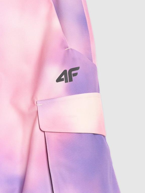 Damskie spodnie snowboardowe 4F 4FWAW25TFTRF1220 - multikolor