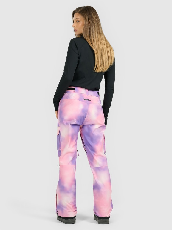 Damskie spodnie snowboardowe 4F 4FWAW25TFTRF1220 - multikolor