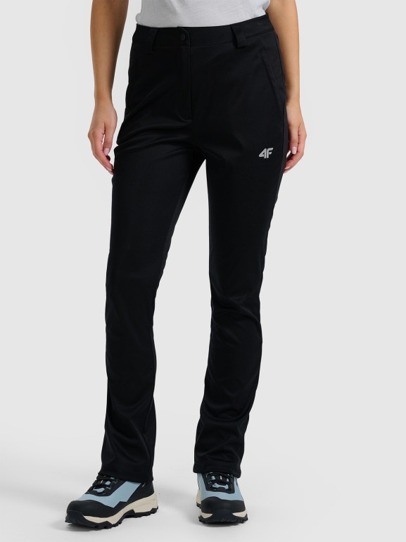 Damskie spodnie softshellowe 4F 4FRAW25TFTRF1236 - czarne