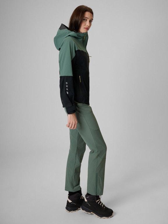 Damskie spodnie trekkingowe 4F 4FWSS26TFTRF1328 - khaki
