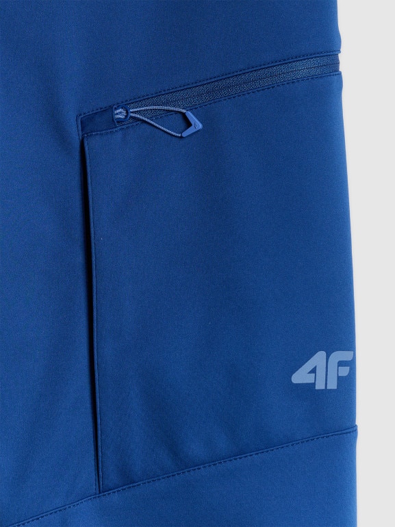 Damskie spodnie trekkingowe softshell 4F 4FWSS26TFTRF1352 - granatowe