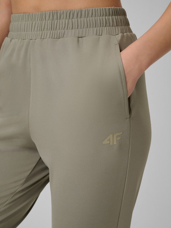 Damskie spodnie treningowe 4F 4FWSS26TFTRF1074 - khaki
