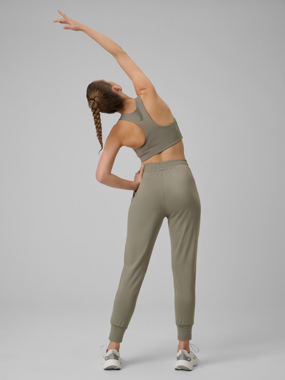 Damskie spodnie treningowe 4F 4FWSS26TFTRF1074 - khaki