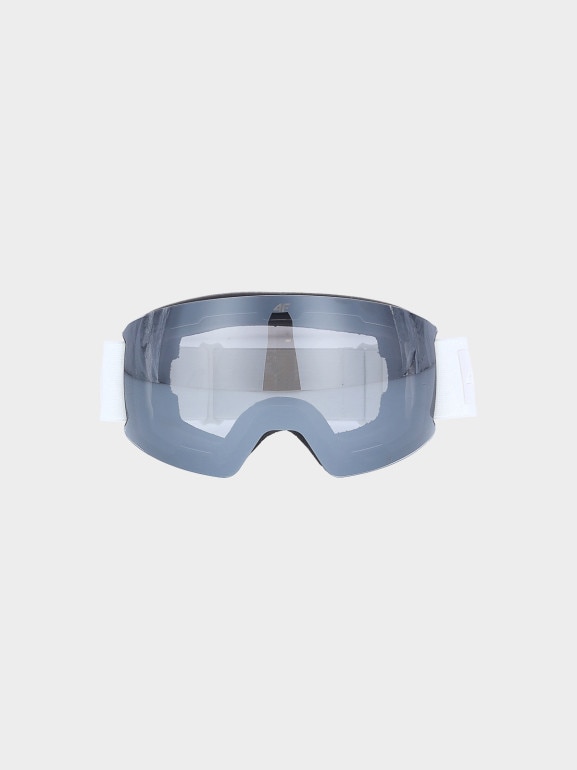 Gogle narciarskie z powłoką lustrzaną uniseks 4F 4FWMM00AGOGU063 - białe