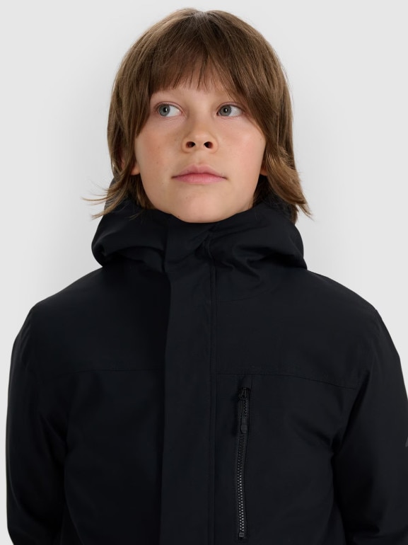 Chłopięca kurtka przejściowa 4F 4FJRAW25TJACM309 - czarna